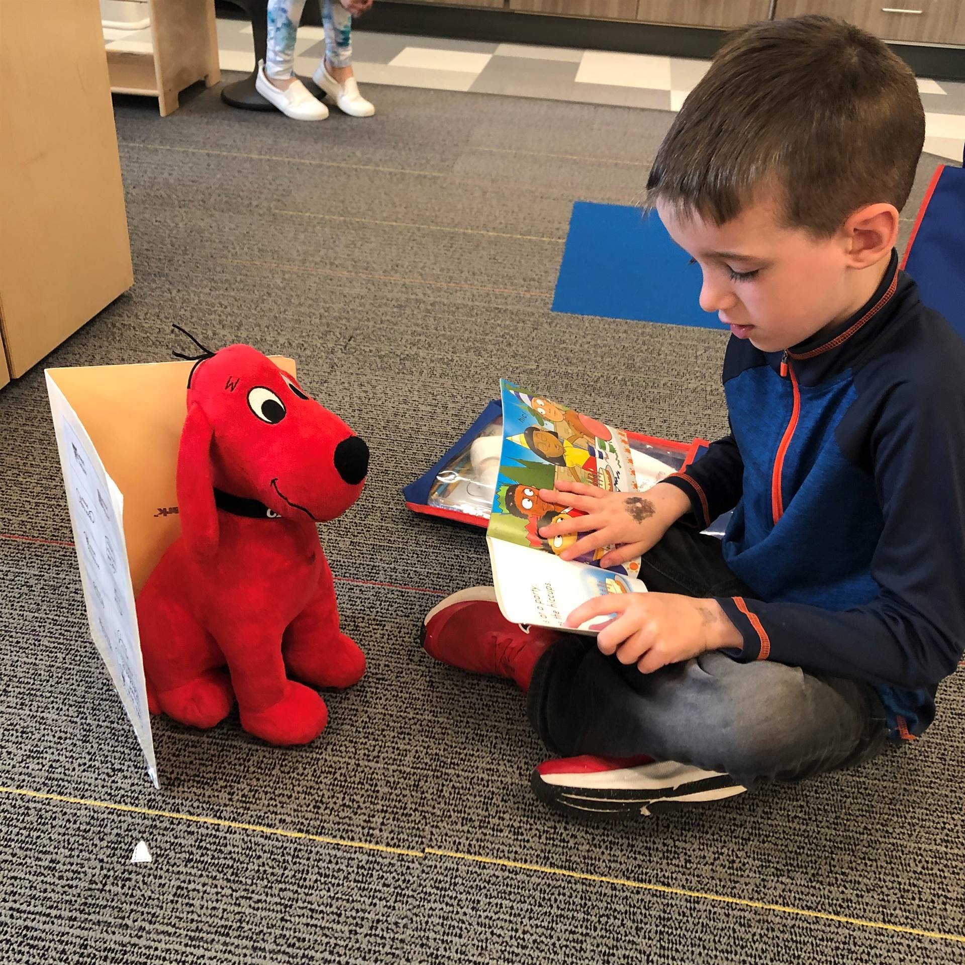Reading to a friend